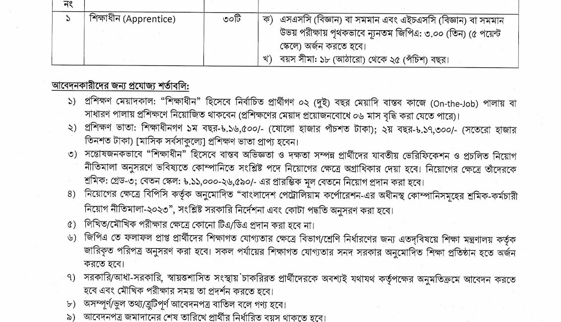 ইস্টার্ণ রিফাইনারী লিমিটেড নিয়োগ বিজ্ঞপ্তি